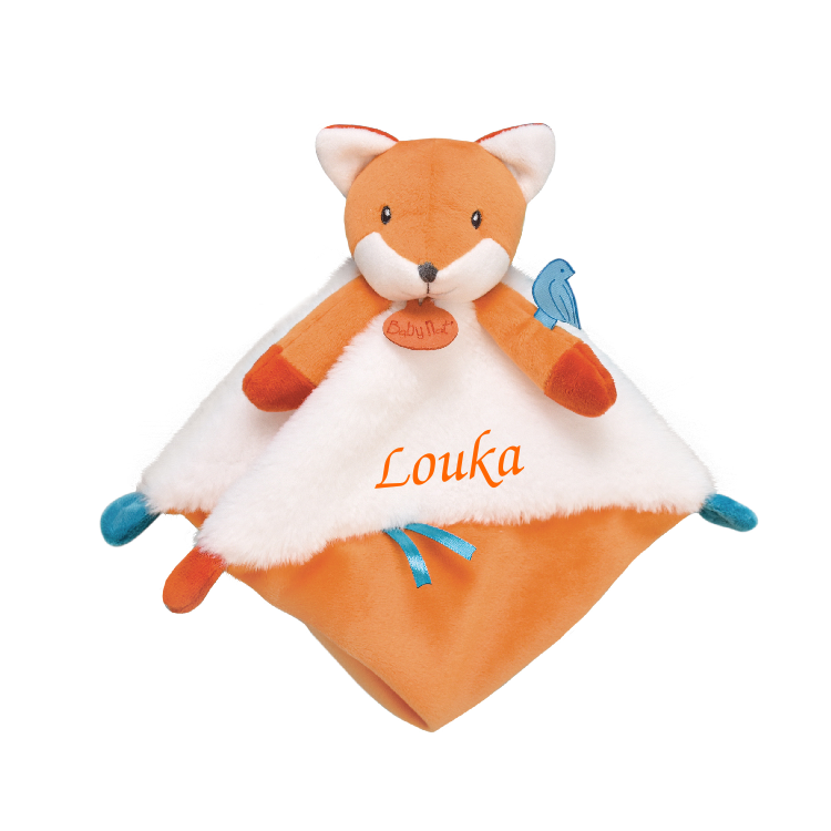  - roméo the fox - comforter white orange 25 cm 